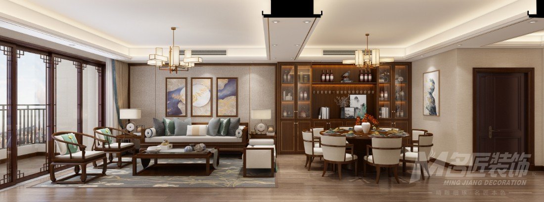 新中式四居室效果圖