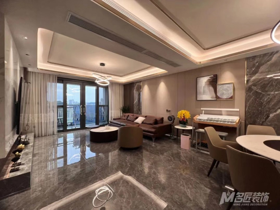 【大信君匯灣】190㎡大平層現代實景案例